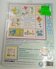 Dimensions "Patchwork Baby Birth Record" Counted Cross Stitch Kit