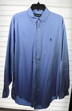 Ralph Lauren Men's Long Sleeve Button Down Dress Shirt XL Light Blue