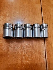 Snap On 1/2 Drive 9/16-13/16 12PT Shallow Sockets Lot Of 5