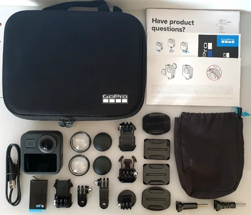 GoPro Max 360 -With Accessories + 128GB Card + Case -Hardly Used- Free Delivery