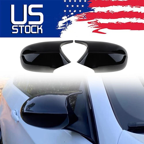 For BMW E90 E92 LCI 328i 335i 2009 2010 2011 2012 Gloss Black Mirror Cover Cap