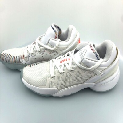 Adidas Issue White/Multi-Color Size Basketball Shoes