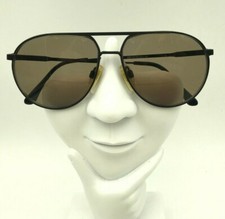 Vintage Marcolin 6110 Black Metal Pilot Sunglasses Italy FRAMES ONLY