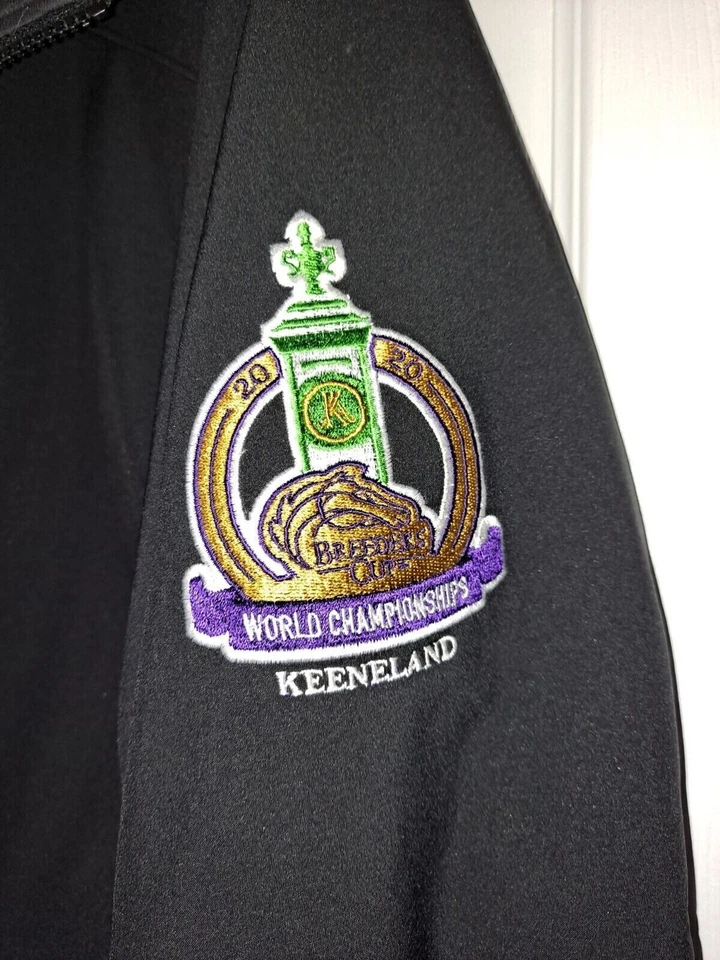 Custom Helly Hanson M Zip TVG Horse Racing Jacket 2020 Breeders Cup At Keeneland - Image 2 of 3