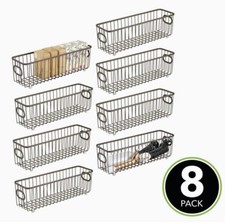 Storage Baskets 8 Pack For Shelves ,Bedroom-Office Kitchen -Bronze