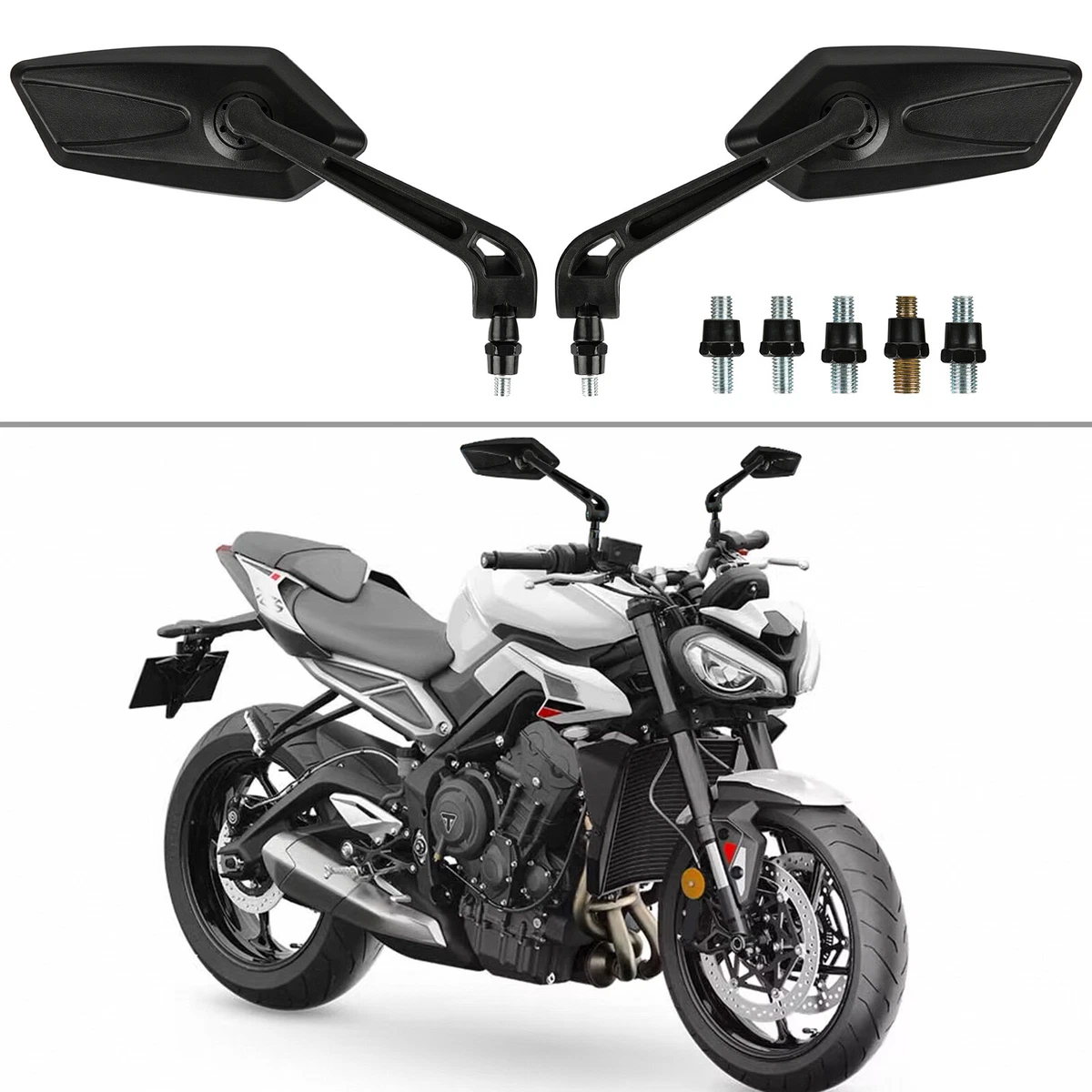 Motorfiets Achteruitkijkspiegel voor Triumph Street Triple R 2013-2022