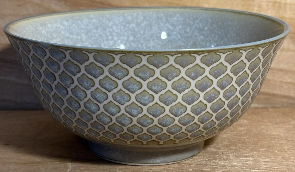 Tazón multiusos internacional certificado patrón de panal color gris azul Foto 2 de 4