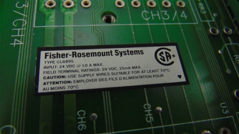 USED Fisher Rosemount CL6895X1-A1 Smart Device Input Panel 12P0247X032 Rev. C - Image 3 of 4