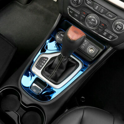 Blue For Jeep Cherokee 2014-2018 Interior Central Console Gear Panel Cover Trim