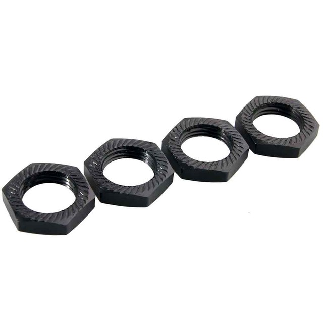 RC 81212 Black Aluminum Wheel Hub Adapter Nuts Hex 17mm 4P For 1/8 HSP