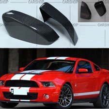 Carbon Fiber Side View Mirror Cover Caps For Ford Mustang Gt Coupe 2008-2012