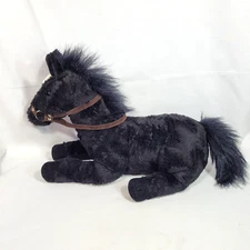 FAO Swartz Fifth Avenue Plush Stuffed Animal  Black w/White Star  Horse Pony 15"