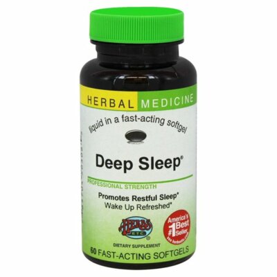 Herbs Etc - Deep Sleep Alcohol Free - 60 Softgels Contains California Poppy