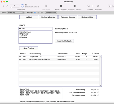 #ad Rechnungsprogramm Rechnung Software kein Excel auch §19 Kleinunternehmen Mac Win EUR 19.95
