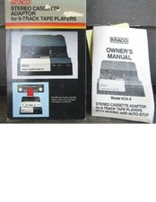 KRACO KCA-8 STEREO CASSETTE ADAPTER FOR 8-track TAPE PLAYERS w/ box