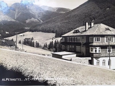Ansichtskarte Alpenhotel St. Peter , Spindlermühle EF 1927 - Altona gelaufen - Bild 1 von 4