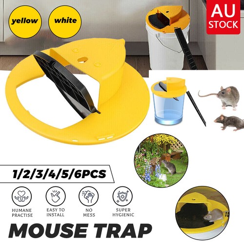Flip & Slide Mouse Trap Bucket – Humane Rat Catcher Trap, Reusable & Child Safe