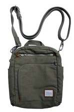Travelon Anti-theft Heritage Tour Bag + 5pt Anti-theft  Sage Canvas Cotton Blnd