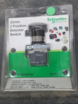Schneider Electric XB4AS1 22mm 2Position ZBE-101 Selector Switch