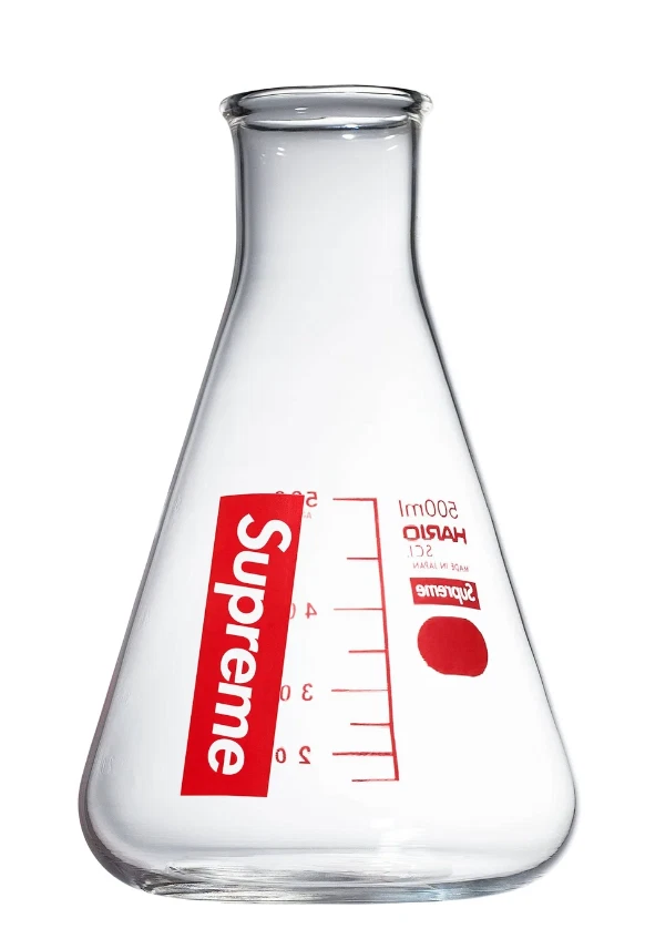(2) Frasco de vidro transparente Supreme Hario Erlenmeyer FW24 Supreme New York 2024 novo - Imagem 2 de 4