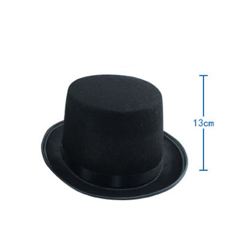 Black Tall Top Hat Steampunk Magician Performing Costume Hat for Adults/Kid - Picture 10 of 13