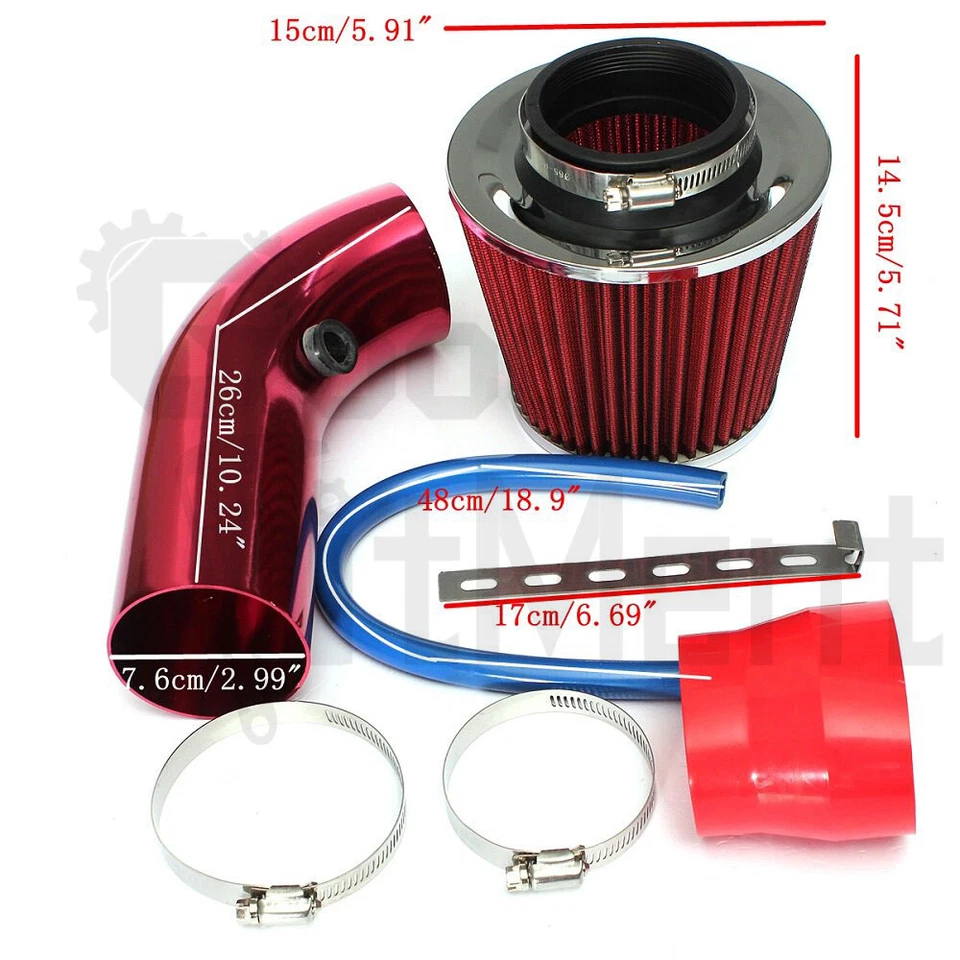 Filtro de admisión de aire frío para automóvil Honda Odyssey 1999-2021 3" tubo de inducción potencia Foto 4 de 4