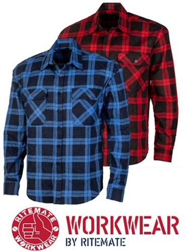 OPEN FRONT LONG SLEEVE FLANNELETTE MENS 