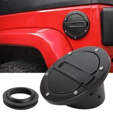 Gas Tank Cap JeCar Fuel Filler Door Cover for 2007-2018 Jeep Wrangler JK  T