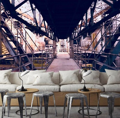 3D Factory Stairs 34115NA Wallpaper Wall Murals Removable Wallpaper Fay