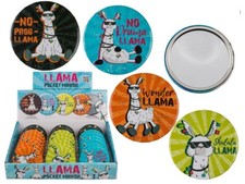 LLAMA POCKET COMPACT MIRROR HANDBAG MAKEUP COSMETIC TRAVEL GIFT BEAUTY NEW