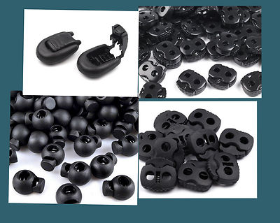 Kordelstopper, Kordelendstücke, schwarz, blau, Stopper, Endstücke, mehrere Ausf.