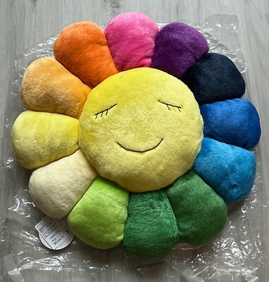 Takashi Murakami Rainbow Flower (Kaikai Kiki) Cushion Pillow plush