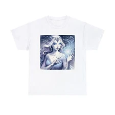 Unisex Adult T Shirt Seraphina Ethereal Mage Frost Queen Fantasy Art Winter Snow