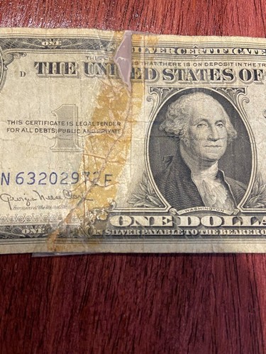 1935D Silver Certificate $1 One Dollar Bill SN N63202972F D7025 - Picture 3 of 5