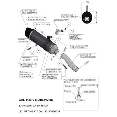 PLUS Auspuffhalterung LeoVince Haltesatz Auspuffanlage für