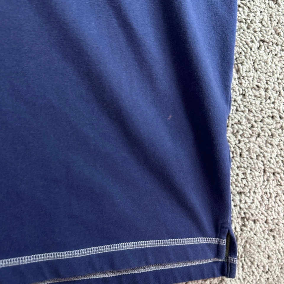 Field And Stream Polo Shirt Mens Large Blue White Logo Short Sleeve Casual FLAW - Image 3 of 4