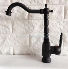 Black oil Antique Brass Single Handle Kitchen Sink Faucet Mixer Basin Tap Pnf354