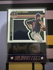 2023 Panini Stars & Stripes - Wyatt Crowell - Silhouettes Black Gold Auto /90