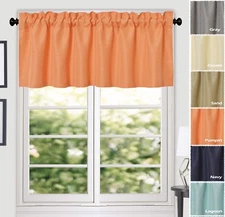 Aiking Home Solid Rod Pocket Valance for Window, 55 by 16-inch ( 1-PACK )