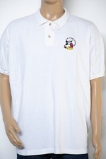 Vintage 90s Disney Channel Mickey Mouse Polo Shirt 2X Anvil Made In USA White
