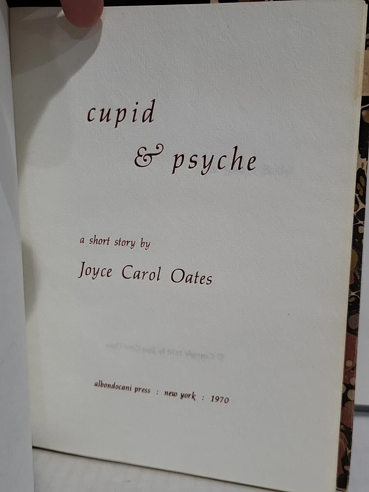 Joyce Carol Oates 1970 Cupid & Psyche Albondocani First Edition Chapbook VG Foto 2 de 4
