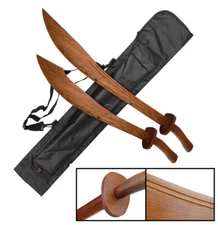 Wooden Chinese Broad Sword Martial ArtsTraining Kung Fu Tai chi Sword - Add Case