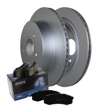 Rear Brake Kit 308mm Disc Rotors & Akebono ProACT Ceramic Pads For Infiniti QX80