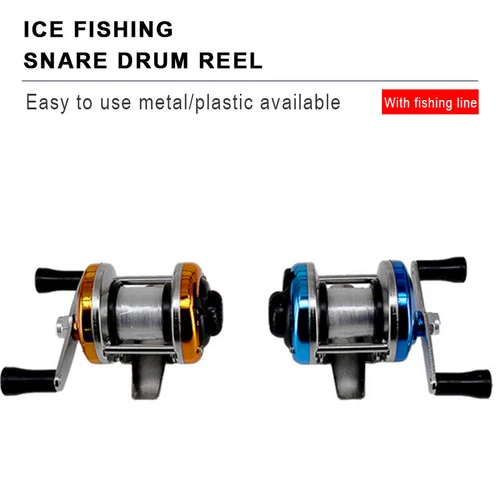 2pcs Portable Mini Fishing Reel Aluminum Spool Metal Spinning Reel Winter Ice US - Picture 6 of 11