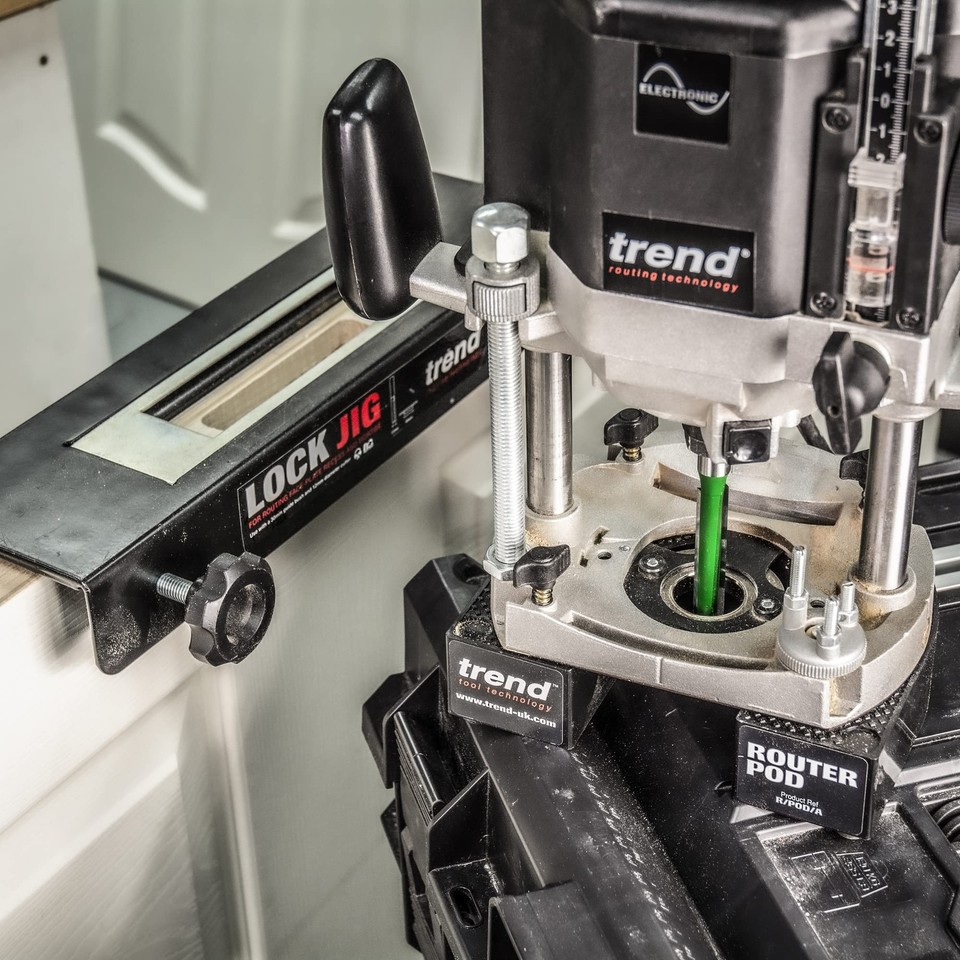 Trend Lock Jig Kit for Routing FacePlate Recess and Mortise LOCK/JIG