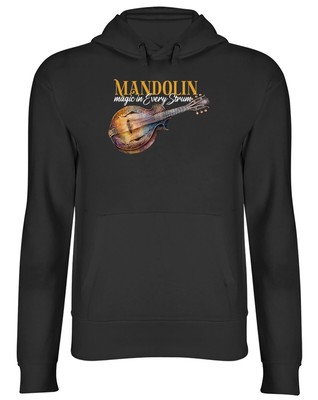 Mandolin Magic in Every Strum Hoodie Mens Womens Strumming Stringed Chords Top