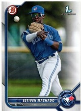 Estiven Machado Toronto Blue Jays 2022 Bowman Prospects 1st Bowman Card