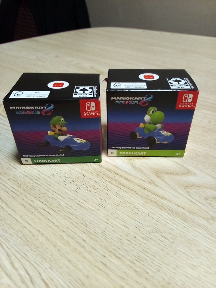 McDonald's Mario kart Deluxe Luigi Kart & Yoshi Kart Toys 2024
