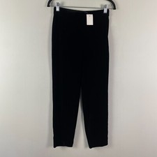 J Crew Jamie Pants Womens 2 Black Velvet Stretch High Waist