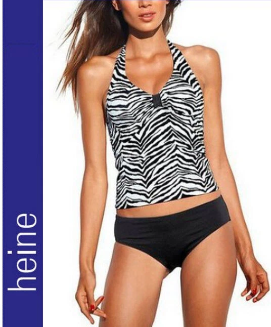 NEU: KLASSIKER FIGURSCHMEICHLER NECKHOLDER TANKINI ZEBRA 34 C HEINE 70€ *086380 - Bild 3 von 3